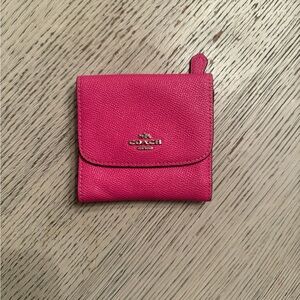 COACH hot pink Compact Wallet. Excellent condition!